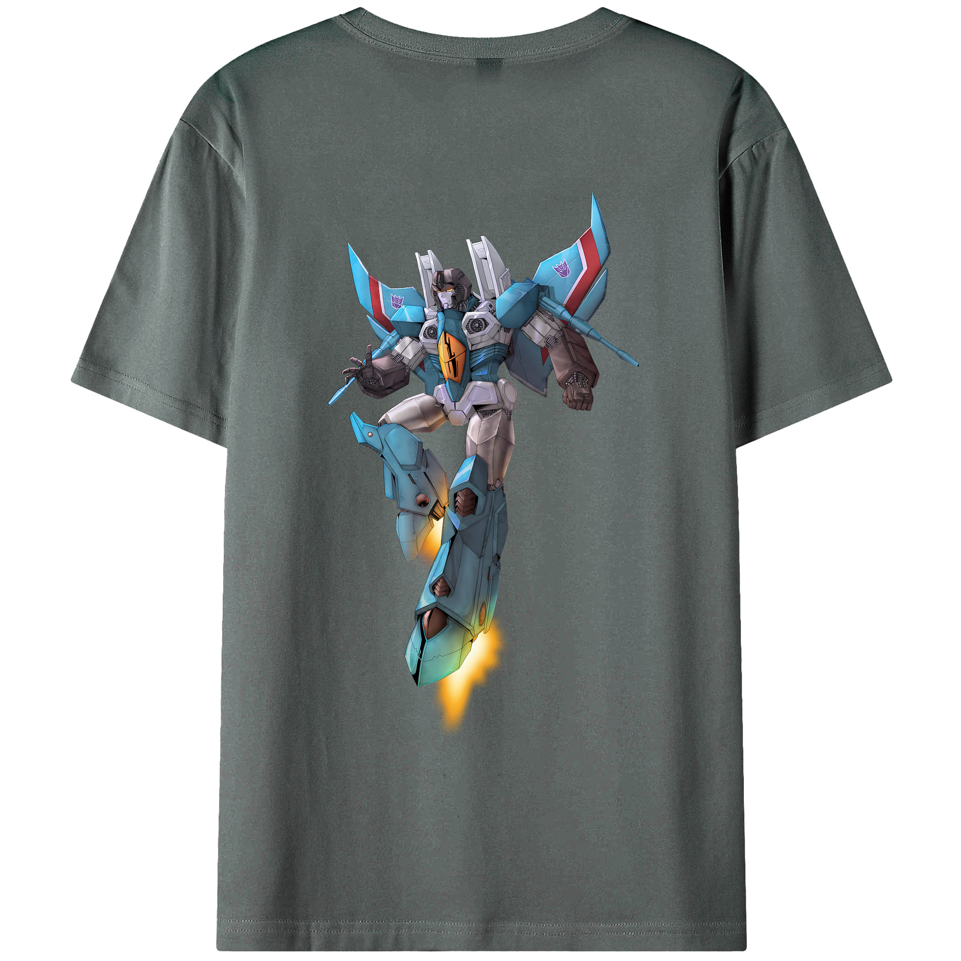 （画像用） Transformers トランスフォーマー 綿100％ メンズ半袖Tシャツ（バックプリント） 通気性